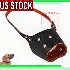 Pet Supply Dog Grooming Muzzle no bark bite Leather Harness Size S
