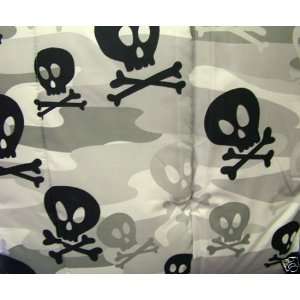  Divatex Kids Gray Camouflage Skull and Crossbones Twin 