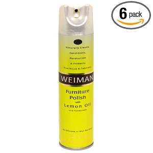 Weiman Furniture Polish With Lemon Oil and Sunscreen, 12 Ounce Bottles 