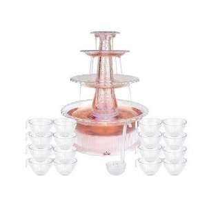  Rival 3 Gallon 4 Tier Beverage Fountain with Lights Access 