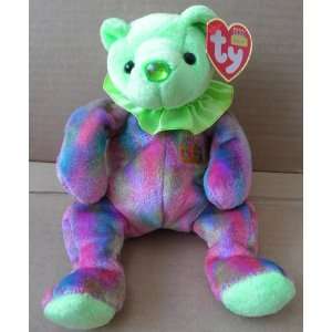 TY Beanie Babies Peridot August Birthday Bear Stuffed Animal Plush Toy 