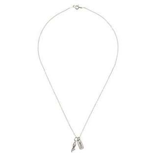 Two Charm Dance Necklace   Silver.Opens in a new window