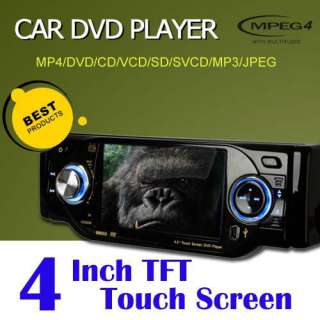 Touch Screen 1Din DVD/CD//SD/USB Car Video Player Bluetooth 