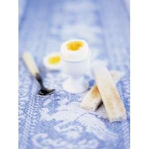 Boiled Egg with the Top Removed and Toast Soldiers Premium 