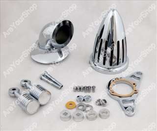 High Quality Chrome Billet Aluminum Cone Spike Air Cleaner Kit