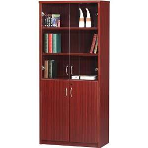  Laminate Bookcase with Glass Door