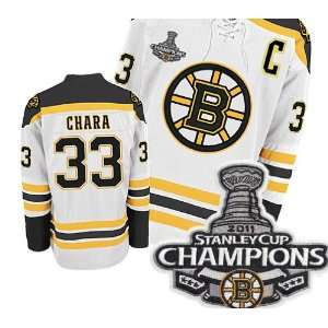  Champions Patch Boston Bruins #33 Zdeno Chara White Hockey 