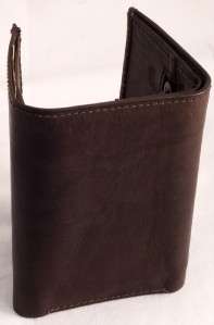   BROWN Leather KEY HOLDER WALLET w/Zip Pocket & CASH SLOT 312CF  