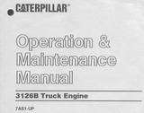 CATERPILLAR CAT TRUCK ENGINE OPERATION M MANUAL 3126B  