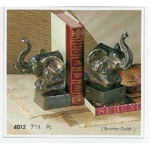  Elephant Bronze Bookends