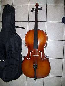 Cello with bow and case, 4/4 Full size  