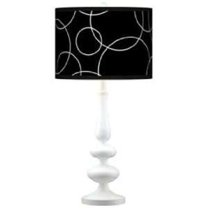  Bubbles Giclee Paley White Table Lamp