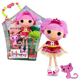   Button Doll   Jewel Sparkles with Pet Pink Cat Plus Bonus Poster