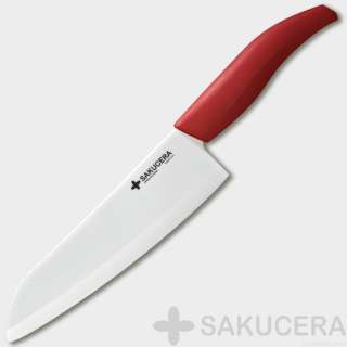 Sakucera Red Ceramic Knife Set Blade Chefs Set  