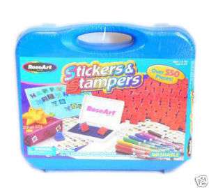 STICKERS & STAMPERS BY ROSE ART 550 PIECES WITH CASE  