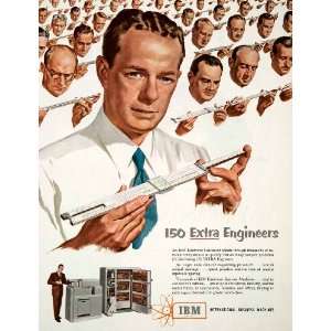 com 1952 Ad IBM International Business Machines Engineers Calculator 
