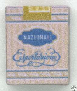 scale pack of WWII Italian Nazionali Cigarettes  