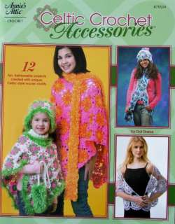 CELTIC CROCHET ACCESSORIES, Annies Pattern Book, NEW  