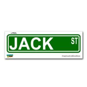  Jack Street Road Sign   8.25 X 2.0 Size   Name Window Bumper 