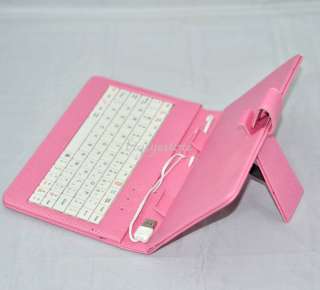 Pink Case USB Keyboard For 8 Coby Kyros MID8120/MID8125/MID8127 