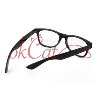 Black Frame Clear Lens Formal Polite Plastic Glasses  