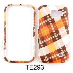  CELL PHONE CASE COVER FOR SAMSUNG TRANSFORM M920 ORANGE PLAID Cell 