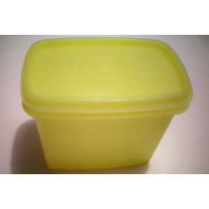 Yellow Storage with Lid    4.5 tall    great for baby cereal 