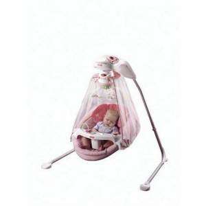 NEW FISHER PRICE PINK BUTTERFLY PAPASAN CRADLE SWING  