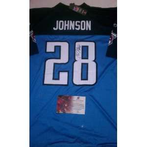  Chris Johnson Signed Tennessee Titans Football Jersey 