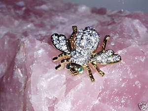 Gorgeous JOAN RIVERS Crystal PAVE Bee BroochMagnetic  