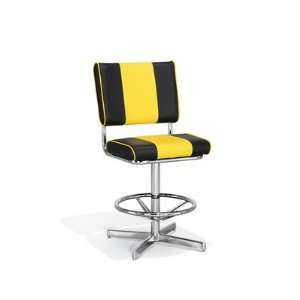   Chromcraft S124474CX Retro Striped Counter Height Stool Furniture