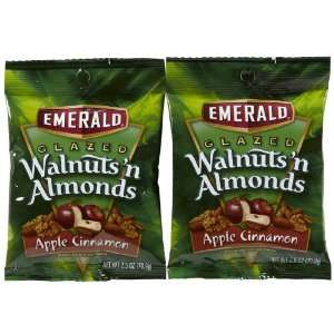 Emerald Nuts Glazed Walnuts n Almonds, Apple Cinnamon, 2.5 oz   3 pk 