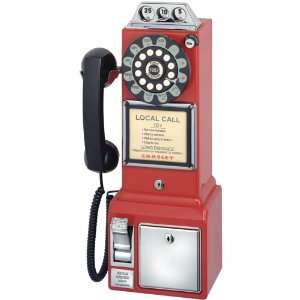    CROSLEY RADIO CR56 RE 1950S CLASSIC PAY PHONE  RED Electronics