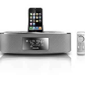 New iPhone/iPod clock radio, Aluminum finish   PHIL DC290 