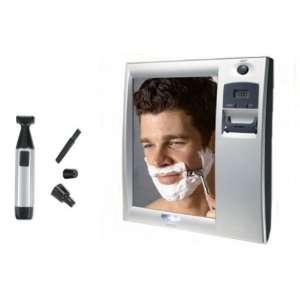 Fogless Shower Mirror with Digital Clock and Ultimate Grooming Tool 