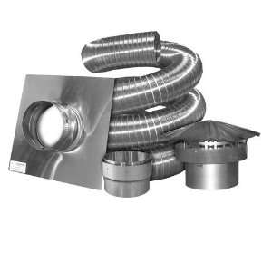   Stainless Steel Wood or Coal Stove Liner Kit Patio, Lawn & Garden