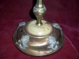 Vtg Decorative ASHTRAY STAND Floor Free Standing Pedestal w/ Marble 