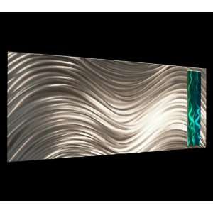  single panel metal wall art sculpture   inversion cobalt 