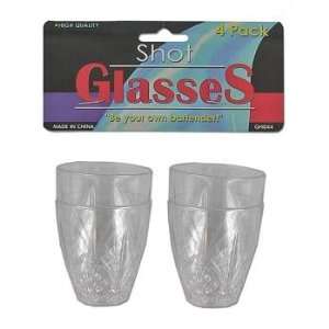  4 pc Plastic Shot Glasses 