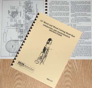 DELTA/Milwaukee 14 inch Band Saw Operators Manual  