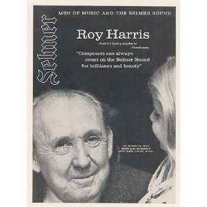 com 1960 Composer Roy Harris Selmer Band Instruments Print Ad (Music 