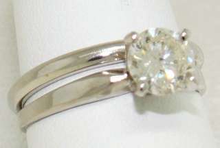 Diamond Solitaire Platinum Wedding Ring Set  