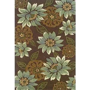  Paradise Brown / Blue Contemporary Rug Size 10 x 13 