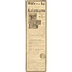   Vintage Ad Kalamazoo MI Range Cook Stove Antique   Original Print Ad