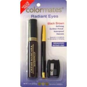   Color Mates Radiant Eyes Eyeliner & Pencil Sharpener (4 Pack) Beauty