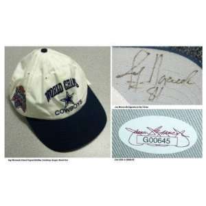 Jay Novacek Hand Signed Dallas Cowboys Super Bowl XXVII Baseball Hat 