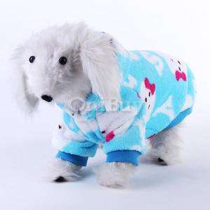  Pet Dog Pajamas Hoodie Coat Clothes Appreal New S Blue 
