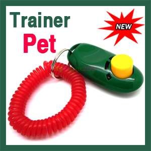 Dog Pet Click Clicker Training Trainer Aid Wrist Strap  