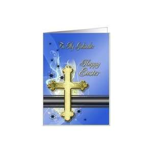  Golden cross Easter Card, Godmother Card Health 