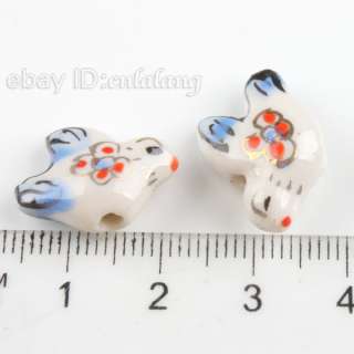 10x New Peace Dove Charm Ceramic Porcelain Beads 140349  